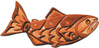 Native American Salmon Intarsia Project Pattern(F) - The Winfield Collection