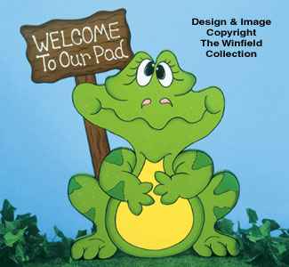 Ribbit Welcome Sign Woodcraft Pattern