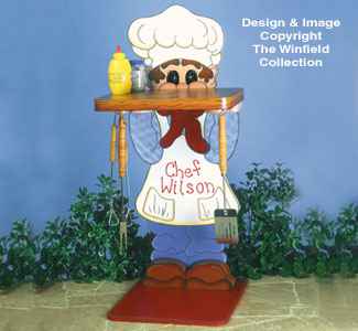 Chef Wilson BBQ Stand Wood Pattern