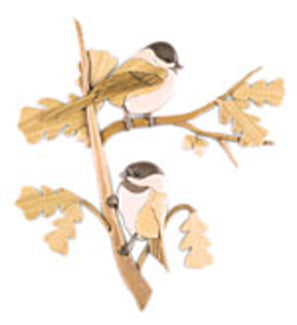 Chickadees Intarsia Pattern - The Winfield Collection