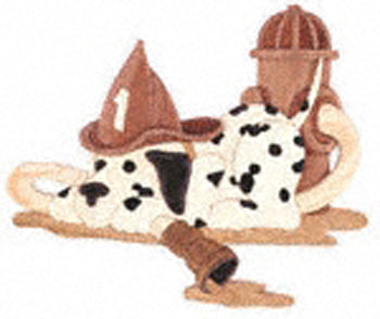 Fire Pup Dalmatian Intarsia Project Pattern - The Winfield Collection