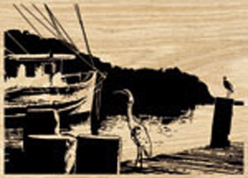 Great Egret & Shrimp Boat Project Pattern