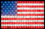 Small Lighted Flag Wood Pattern(F) - The Winfield Collection