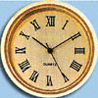 Mini-Clock Insert: 1-7/16 Quartz Roman/Gold (was #MCRG now #MC205)