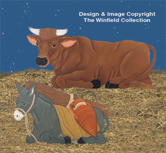 2/3 Life-Size Donkey & Cow Color Poster