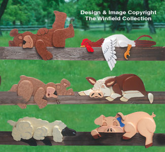 Our Sleepy Pets Woodcraft Pattern (RPET4, 5 & 6) - The Winfield Collection
