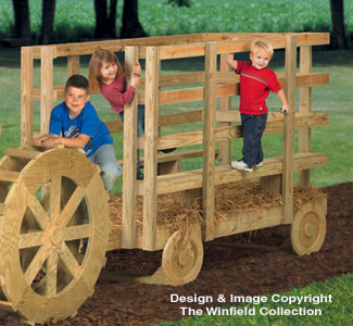 Baupläne für Spielgeräte mit Heuwagen