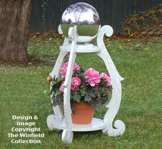 Gazing Ball Plant Stand Woodworking Plan