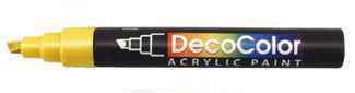 Set of 1 Each Chisel Tip Paint Pens [Black, White, Blue, Red, Green, Yellow & Brown