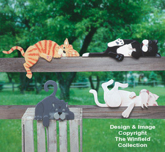 Lazy Rail Cats Woodcraft Pattern - The Winfield Collection