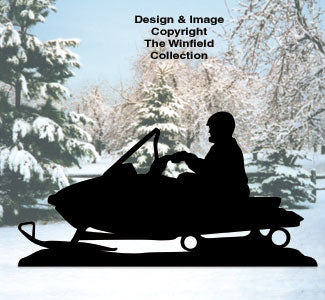 Snowmobiler Shadow Woodcrafting Pattern - The Winfield Collection