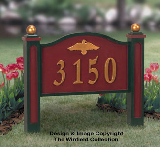 Yard Address Sign Woodcraft Pattern