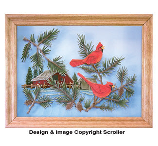 Country Cardinals Scroll Saw Art Pattern - The Winfield Collection