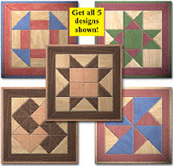 Small Quilt Squares Wood Pattern