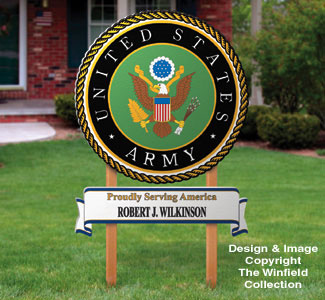 Army Yard Sign Woodcrafting Pattern - The Winfield Collection