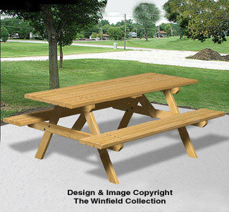 2 X 4 Picnic Table Woodworking Pattern - The Winfield Collection