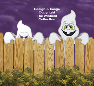 Action Peeking Ghosts Woodcraft Pattern - The Winfield Collection