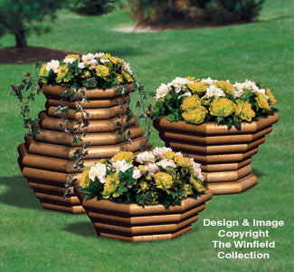 Landscape Timber Planter Trio #3 Wood Pattern - The Winfield Collection
