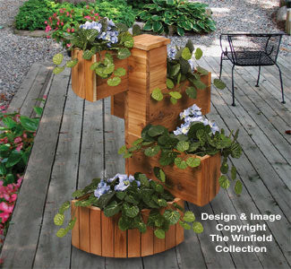 Cedar Spiral Planter Woodcrafting Plans