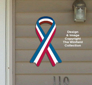 House Ribbon - Red, White & Blue Pattern