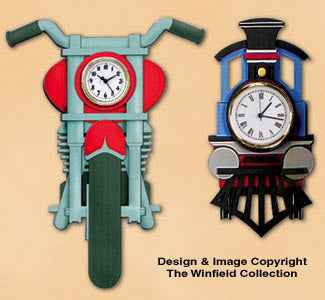 Collector Clock Pair Wood Patterns