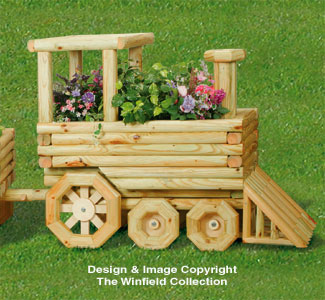 Landscape Timber Locomotive Planter Pattern and Hardware Kit Set
