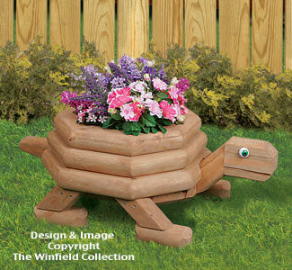 Medium Landscape Timber Turtle Planter Plans