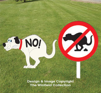 Doggie NO-GO Signs Woodcraft Pattern - The Winfield Collection