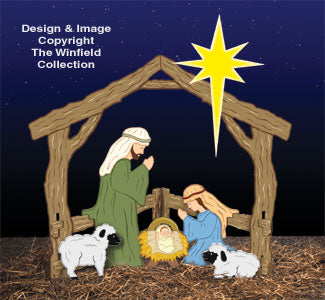 Medium Colorful Silent Night #1 Pattern (Nativity)
