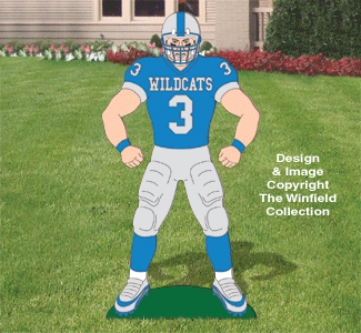 Football Player Wood Pattern