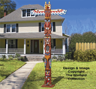 Large American Indian Totem Pole Plans - The Winfield Collection