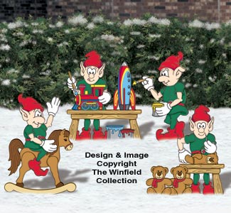 Toy Making Elves Woodcraft Pattern - The Winfield Collection