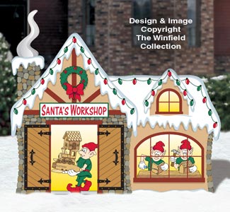 Nordpol Santa's Werkstatt Farbposter