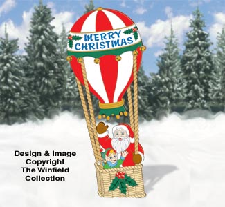 Ballooning Santa Woodcraft Pattern - The Winfield Collection