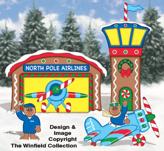 Gingerbread Airport Woodcraft Pattern - The Winfield Collection