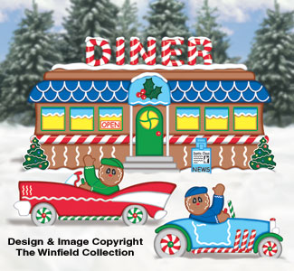 Gingerbread Diner Woodcraft Pattern - The Winfield Collection