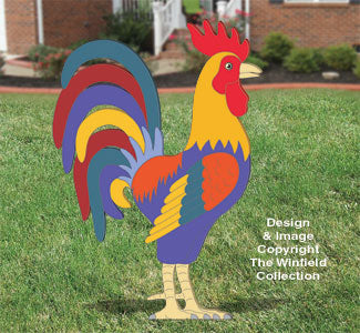 Large Proud Yard Rooster Woodcraft Pattern - The Winfield Collection