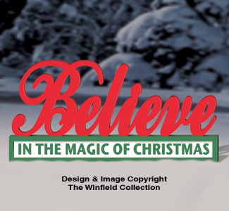 Large Cursive BELIEVE Sign Pattern - The Winfield Collection