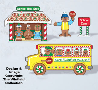 Gingerbread School Bus Woodcraft Pattern - The Winfield Collection