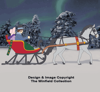 Large Jingle Bells Sleigh Ride Pattern - The Winfield Collection