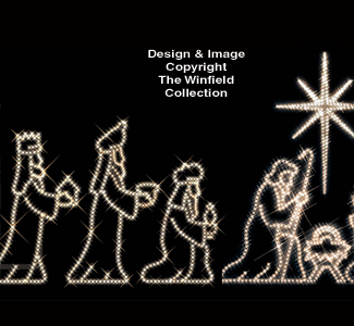 Miniature Light Nativity Pattern Set (LYD52, 53 & 62, W1945 & 1946) - The Winfield Collection