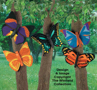 Bright Butterflies #2 Wood Pattern
