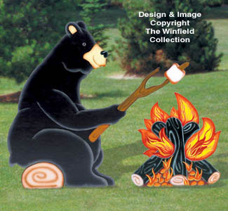 Campfire Bear Woodcrafting Pattern