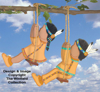 Swinging Indian Kids Pattern