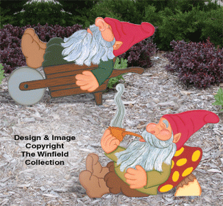 Large Garden Gnomes #1 Pattern