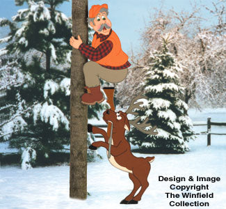 Hunter & Deer Woodcraft Pattern Set (YD213 & 214) - The Winfield Collection