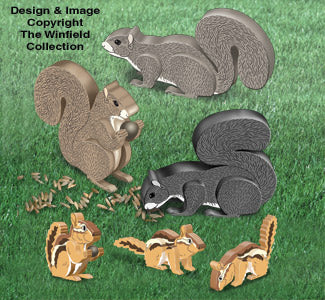 3D Squirrels and 3D Chipmunks Pattern Set - The Winfield Collection