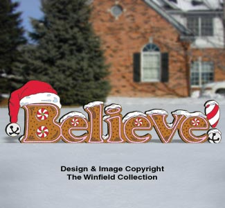 Gingerbread BELIEVE Pattern - The Winfield Collection