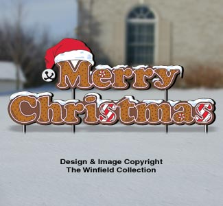 Gingerbread MERRY CHRISTMAS Pattern - The Winfield Collection