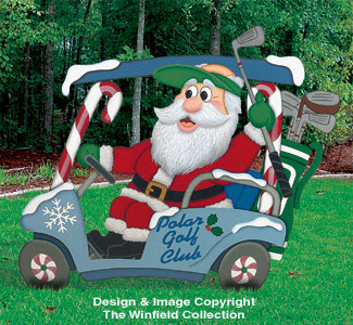 Golfing Santa Woodcrafting Pattern, Santa & Elves: The Winfield Collection